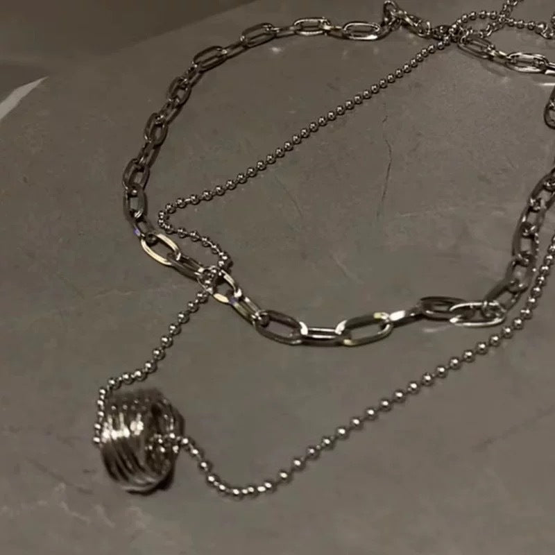 Damen modische Kette mit einzigartigem Struktur-Anhänger Shop Nory
