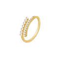 Damen eleganter Ring mit zarten Perlen und funkelnden Akzenten Shop Nory
