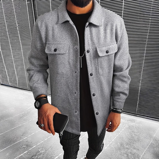 Herren Modische Hemdjacke mit praktischen Taschen