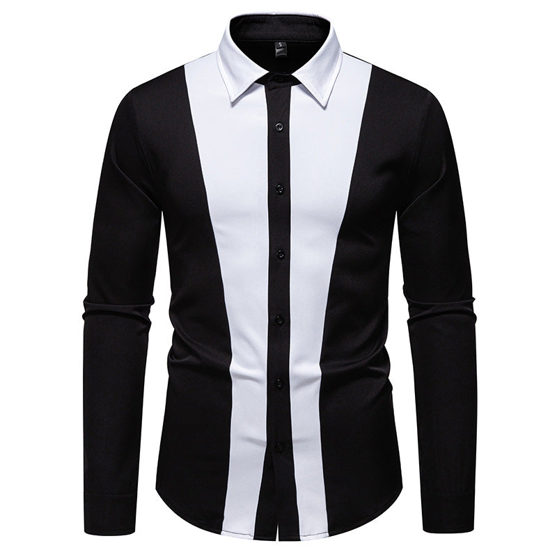 Herren Elegantes Hemd mit farbigen Kontrasteinsätzen