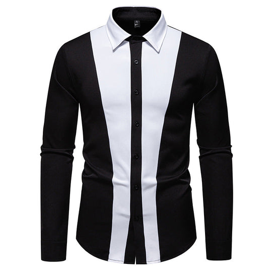 Herren Elegantes Hemd mit farbigen Kontrasteinsätzen