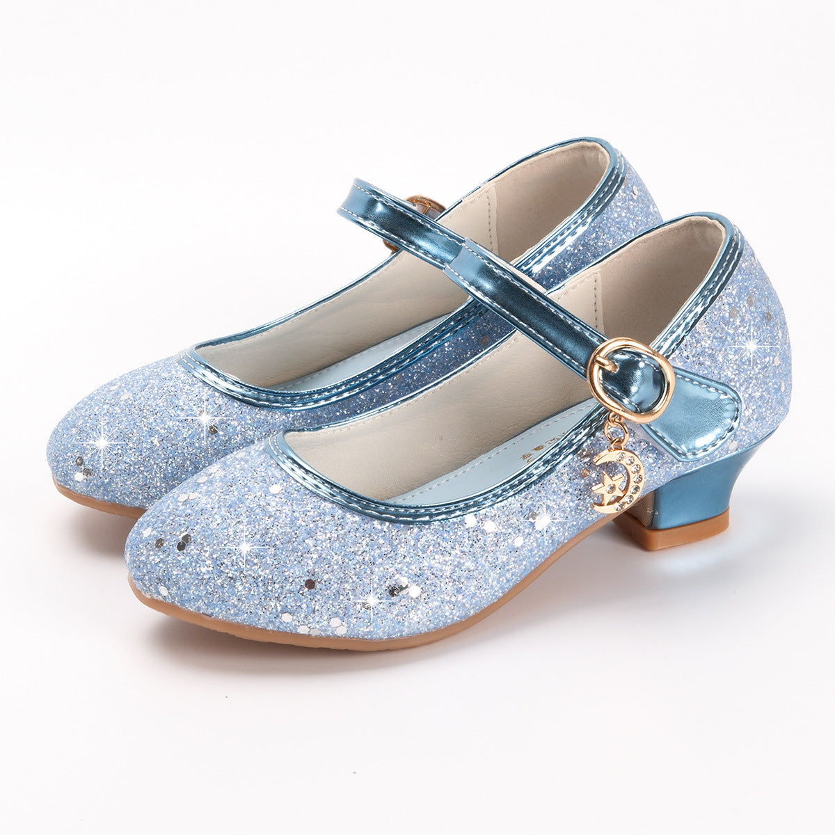 Mädchen Glitzernde Mary Jane Schuhe mit dekorativer Schnalle