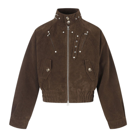 Herren Veloursleder‑Bomberjacke im Pilotenstil Shop Nory