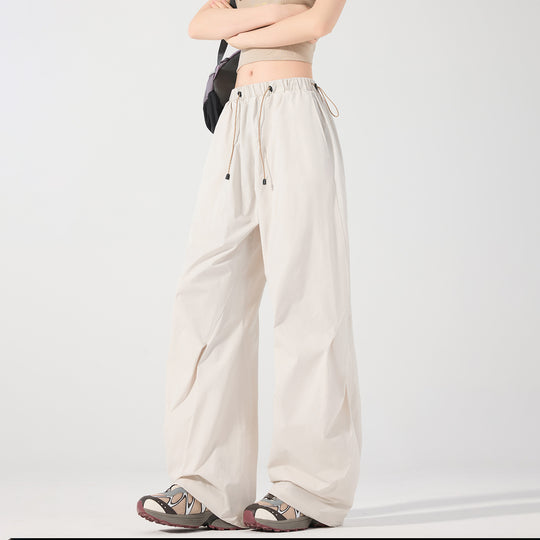 Damen weite technische Cargohose mit Kordelzugbund Shop Nory