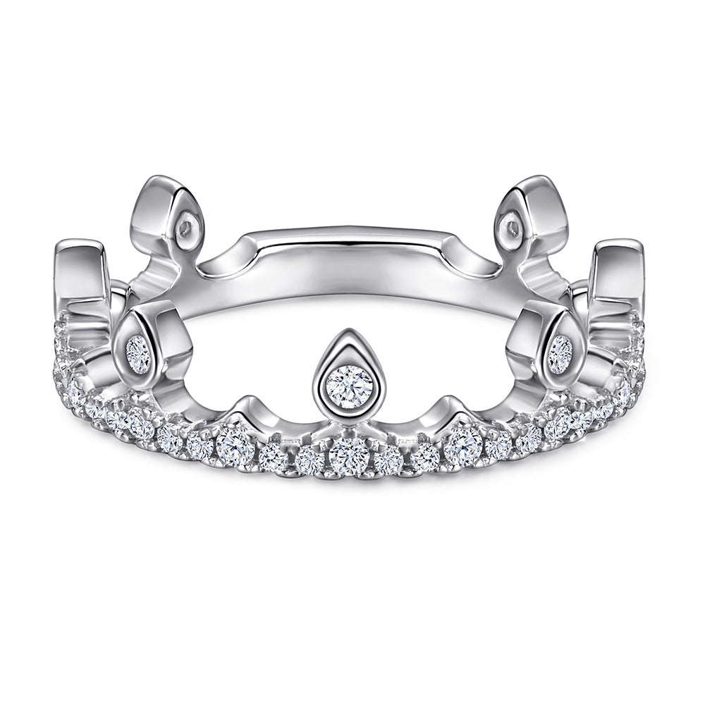 Damen Verlobungsring Set mit eleganten Swarovski-Elementen und kunstvollem Design Shop Nory