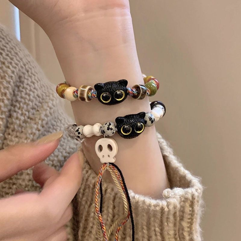 Damen Armband mit handgefertigten Tiermotiven und bunten Perlen Shop Nory