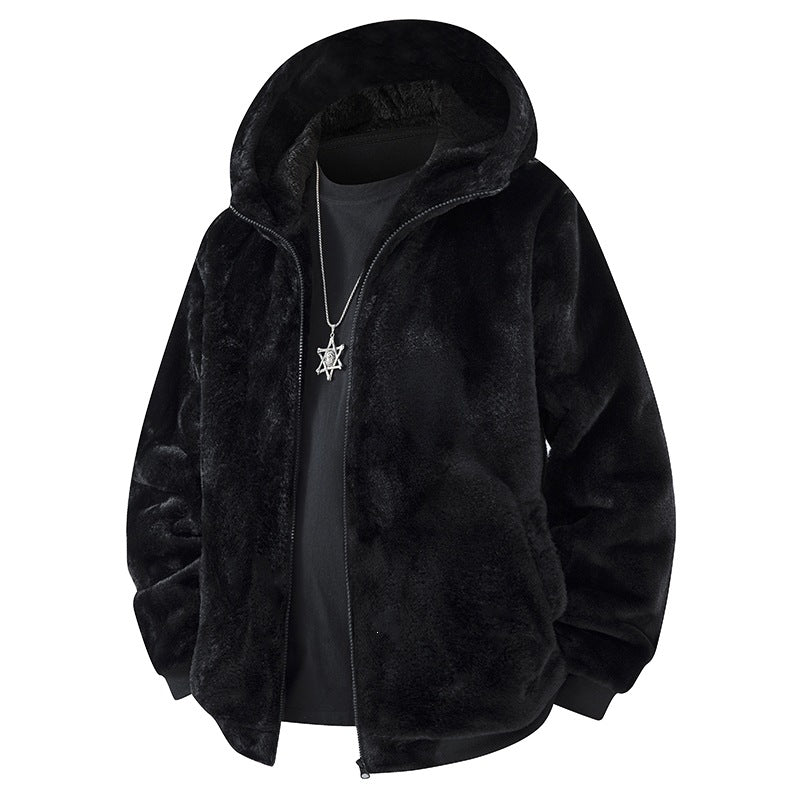Herren Fleece Jacke mit Kapuze Shop Nory