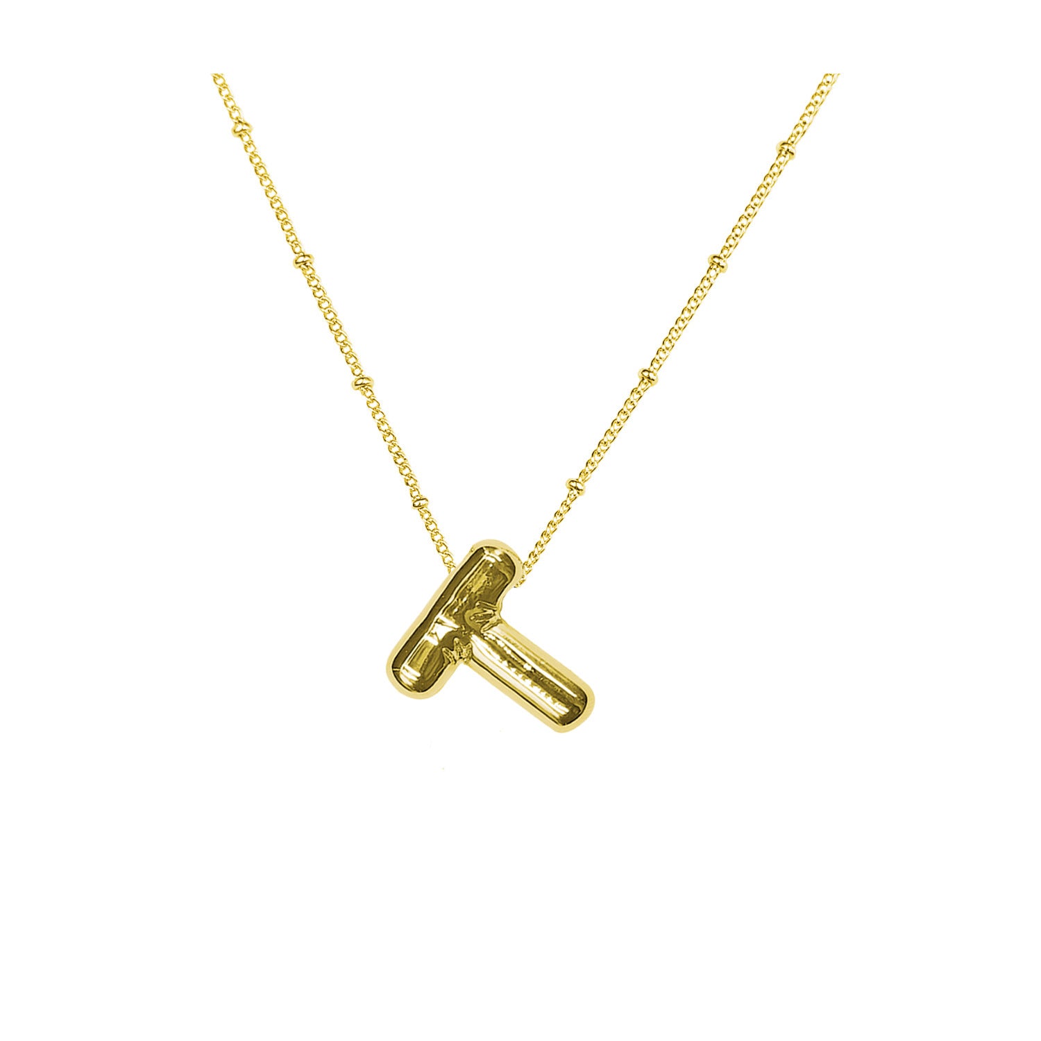 Damen Halskette mit geschwungenem Minimalisten-Anhänger und hochwertiger Gliederkette Shop Nory
