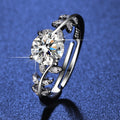 Damenring mit floralem Design und funkelndem Zirkonia Shop Nory