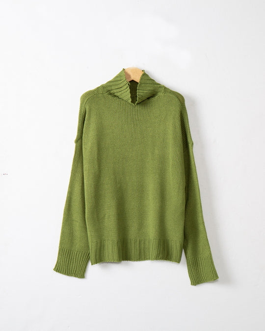 Damen Rollkragen-Pullover aus Grobstrick mit Oversize-Schnitt Shop Nory