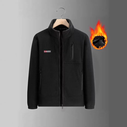 Herren Fleecejacke mit Teddyfutter, Stehkragen und mehreren Reißverschlusstaschen Shop Nory