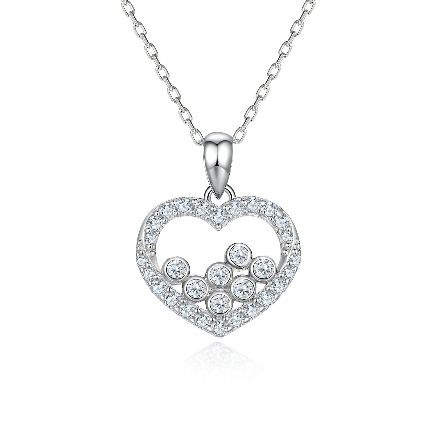 Damen Halskette mit funkelnden Zirkonia-Details Shop Nory