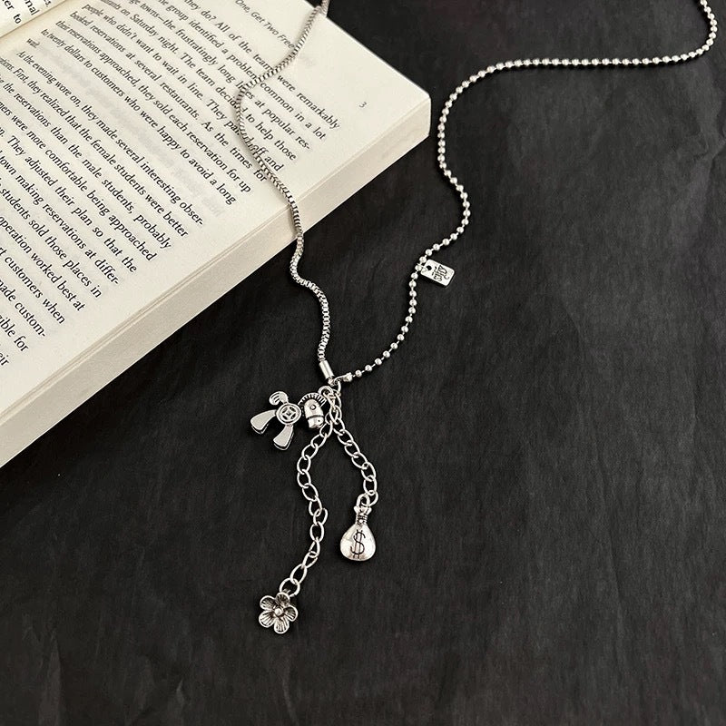 Damen Kette mit charmanten Anhängern aus hochwertigem Edelstahl Shop Nory