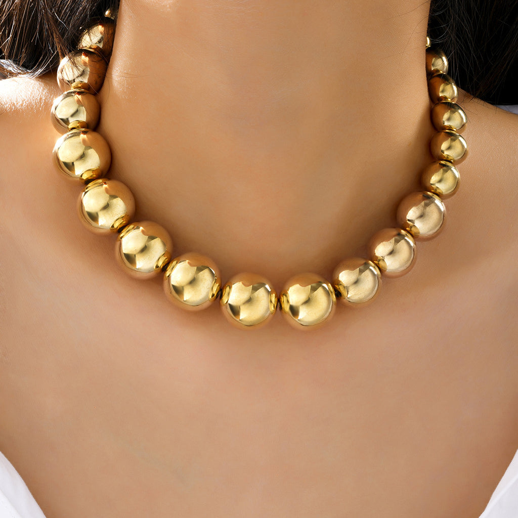 Damen Statement Halskette aus poliertem Edelstahl Shop Nory
