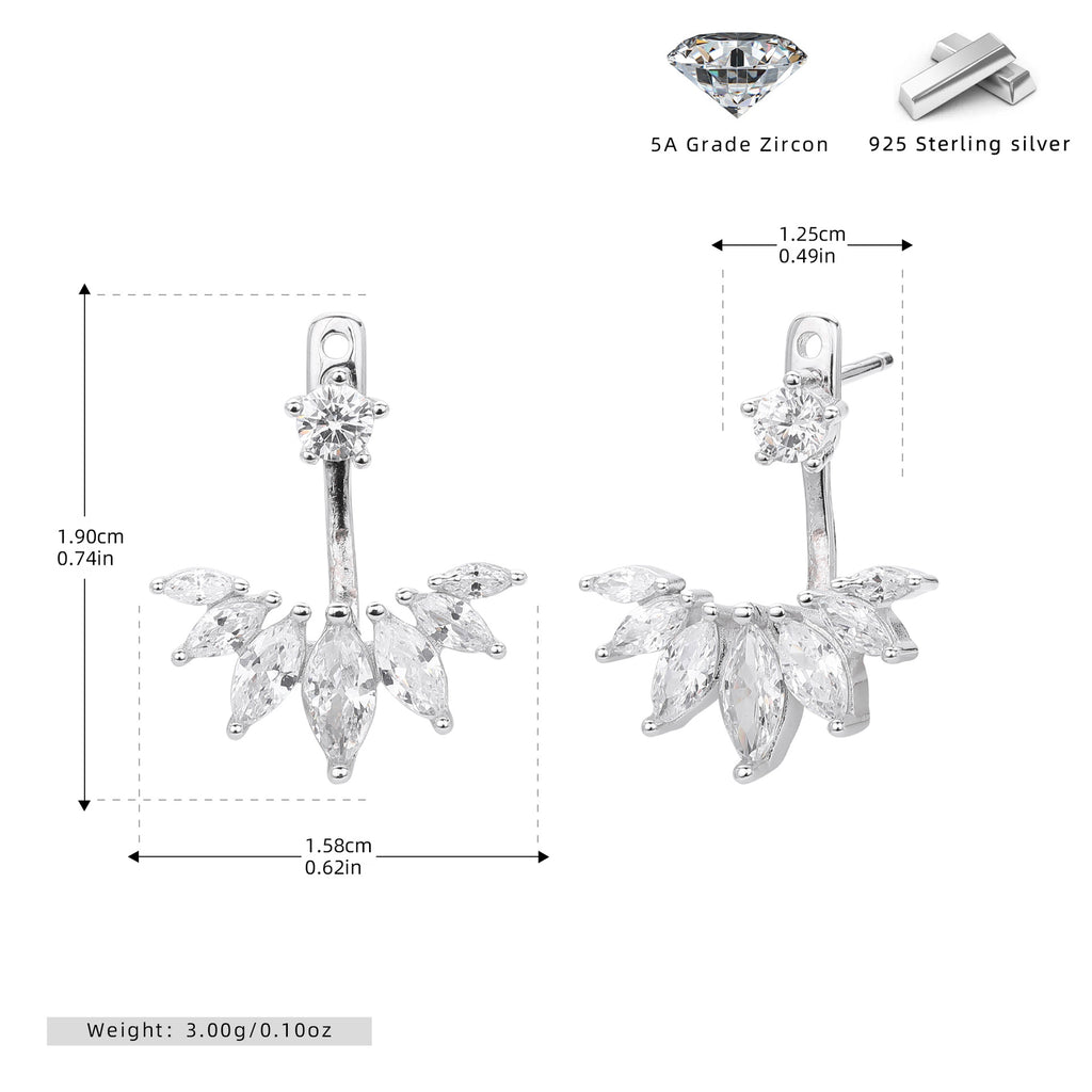 Damen Ohrhänger mit funkelndem Zirkon-Motiv und hochwertigem 925 Sterlingsilber Shop Nory