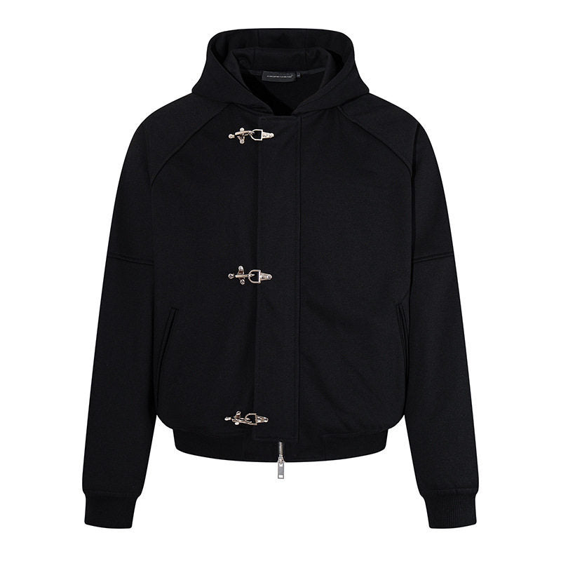 Damen Kapuzen-Sweatjacke im Bomberstil mit Karabiner-Schnallenverschluss Shop Nory