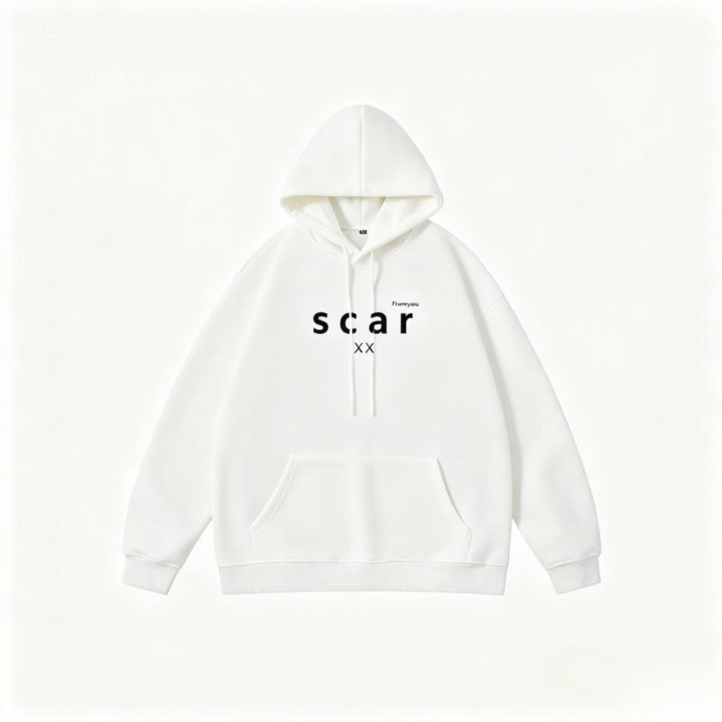 Unisex Oversize-Kapuzenpullover mit Kängurutasche und minimalem Frontprint Shop Nory