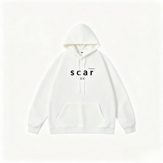 Unisex Oversize-Kapuzenpullover mit Kängurutasche und minimalem Frontprint Shop Nory