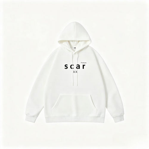 Unisex Oversize-Kapuzenpullover mit Kängurutasche und minimalem Frontprint Shop Nory