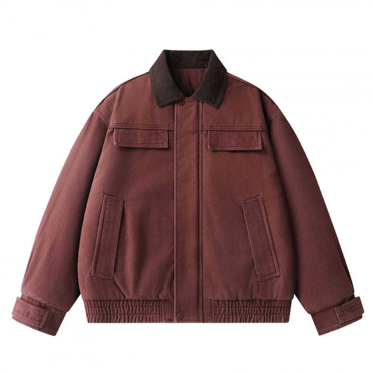 Herren Oversized Canvas-Blouson mit Cordkragen, verdeckter Frontleiste und gerafftem Saum Shop Nory