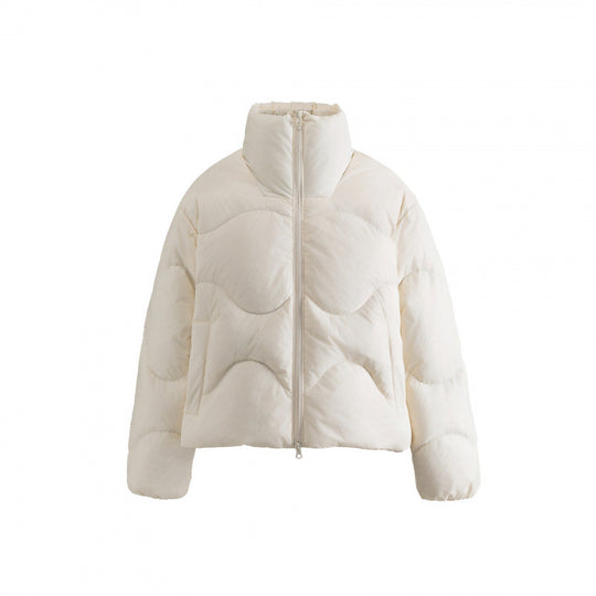 Damen Kurze gesteppte Steppjacke mit hohem Kragen und wellenförmiger Steppung Shop Nory