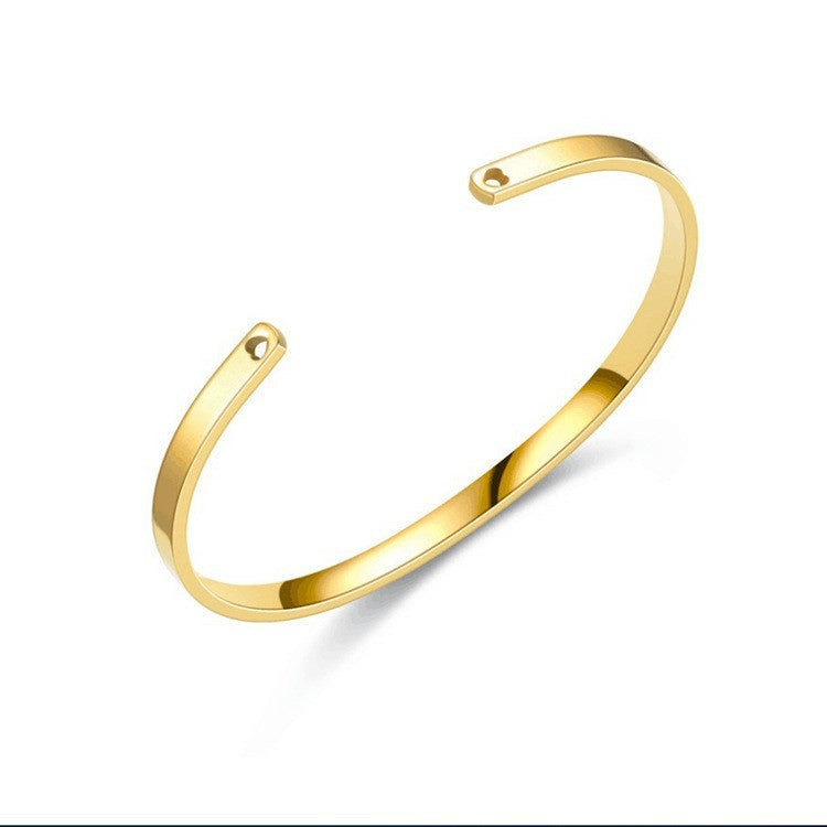 Damen Offener Armreif aus hochwertigem Edelstahl mit minimalistischer Struktur Shop Nory