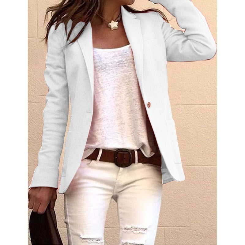 Damen Taillierter Ein-Knopf-Blazer mit aufgesetzten Taschen Shop Nory