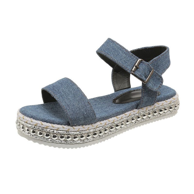 Damen Bequeme Espadrilles Sandalen mit verstellbaren Riemen und gepolstertem Fußbett Shopnory