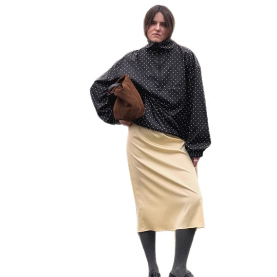 Damen Gepunkteter leichter Windbreaker-Anorak mit Stehkragen und halbem Reißverschluss Shop Nory