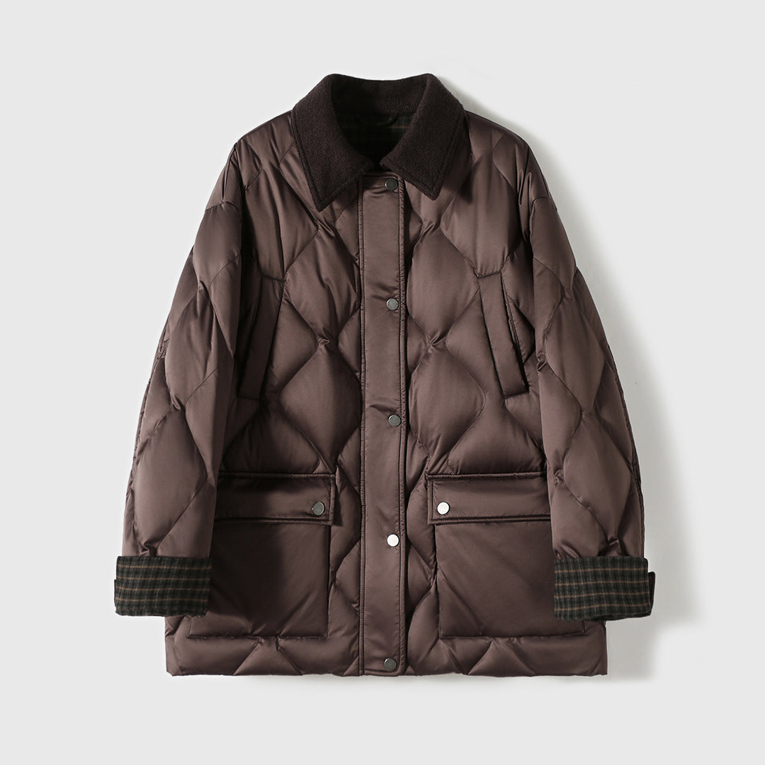 Damen Steppjacke mit karierten Akzenten Shop Nory