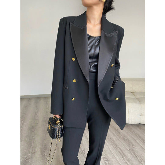 Damen Eleganter Doppeltreiher Blazer Shop Nory