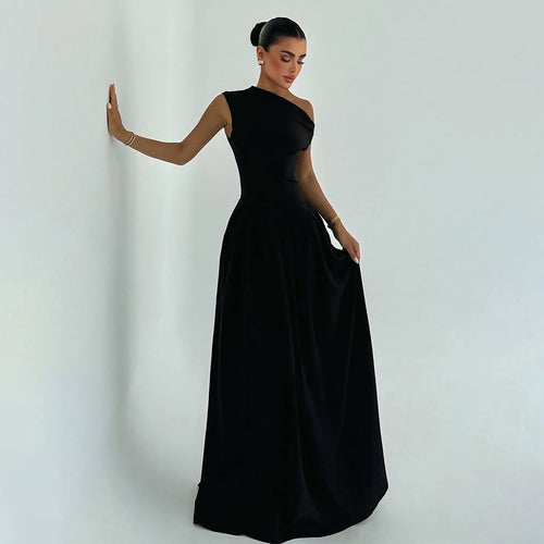 Damen Elegantes Abendkleid mit fließendem Schnitt und dekorativem Faltenwurf