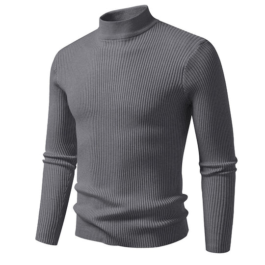 Herren Rippstrick-Mockneck-Pullover schmaler Schnitt thermischer Feinstrick Shop Nory