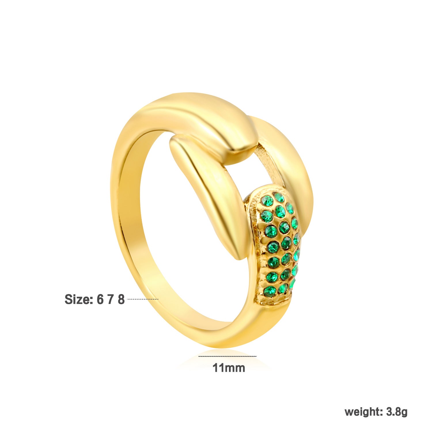 Damen Ring mit doppeltem Knoten-Design und elegantem Goldakzent Shop Nory
