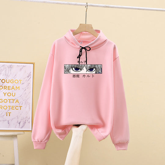 Unisex nan oversized Kapuzenpullover mit anime Augenprint und weicher Baumwollmischung Shop Nory
