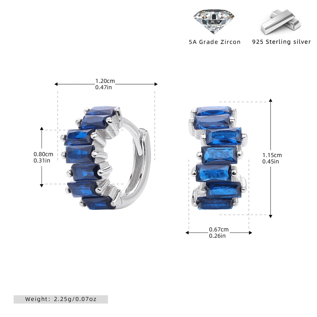 Damen Ohrstecker mit exquisite Zirkonsteinen und 925 Sterling Silber Shop Nory