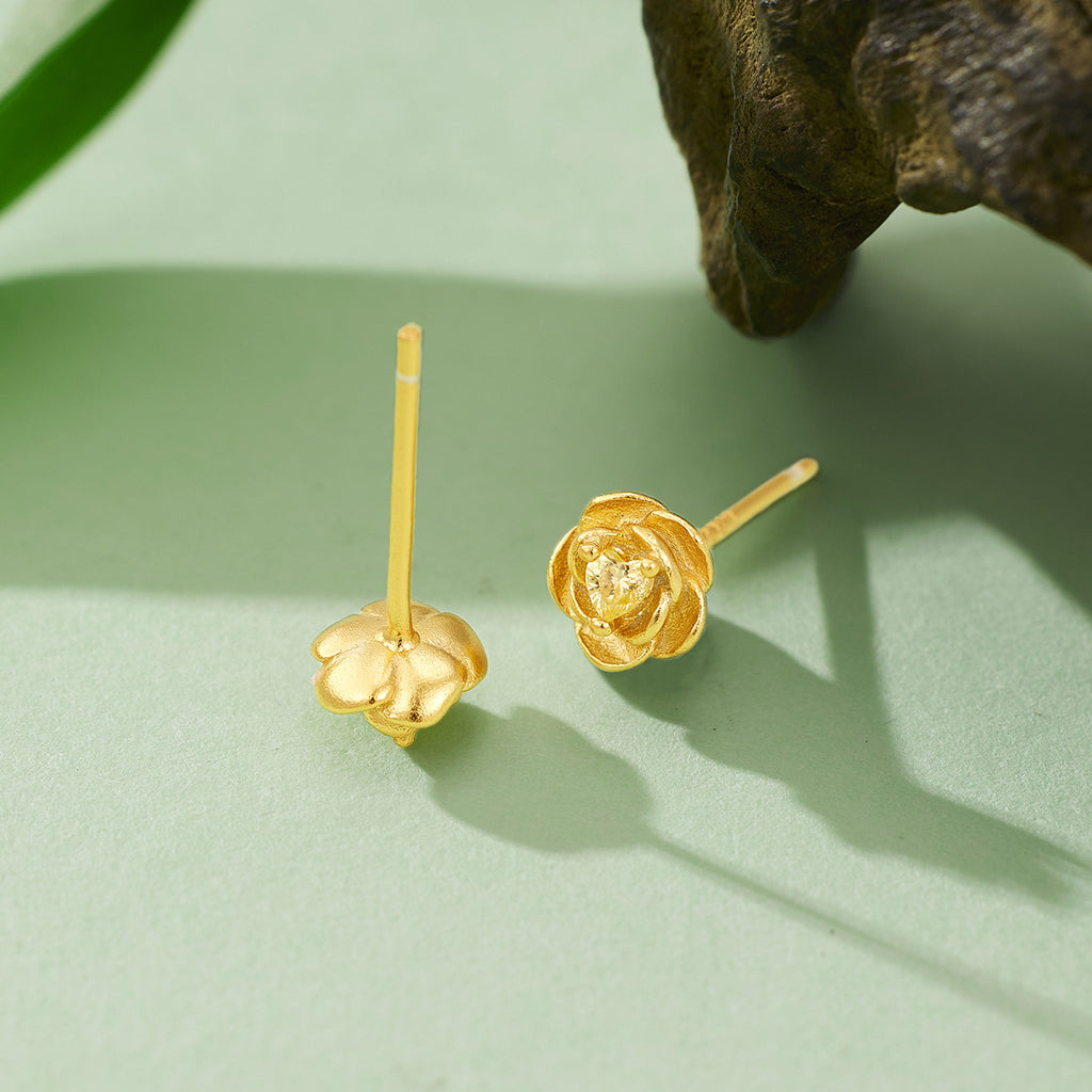 Damen Ohrstecker im eleganten Blumen-Design Shop Nory