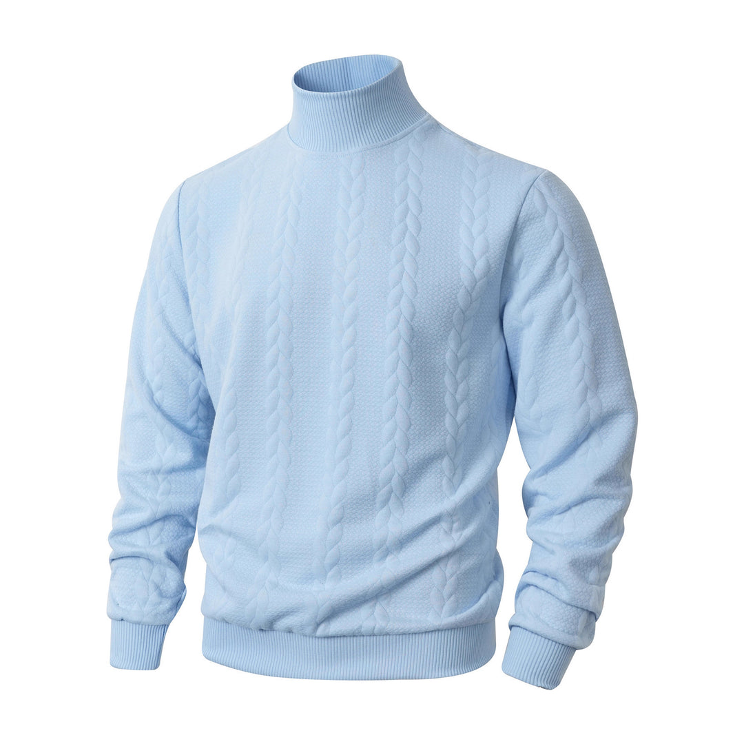 Herren Rollkragenpullover mit Zopfstrickmuster und gerippten Bündchen Shop Nory