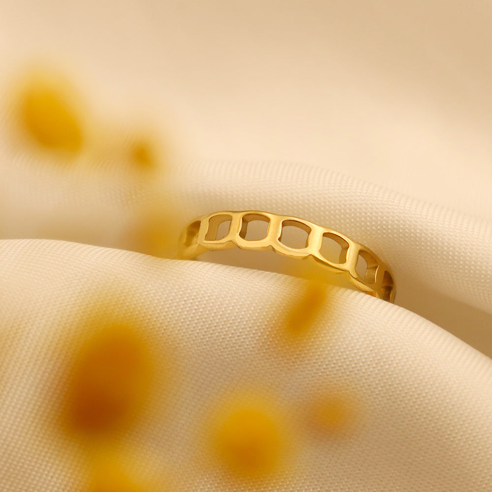 Damen zart gestalteter Ring mit offenem Design Shop Nory