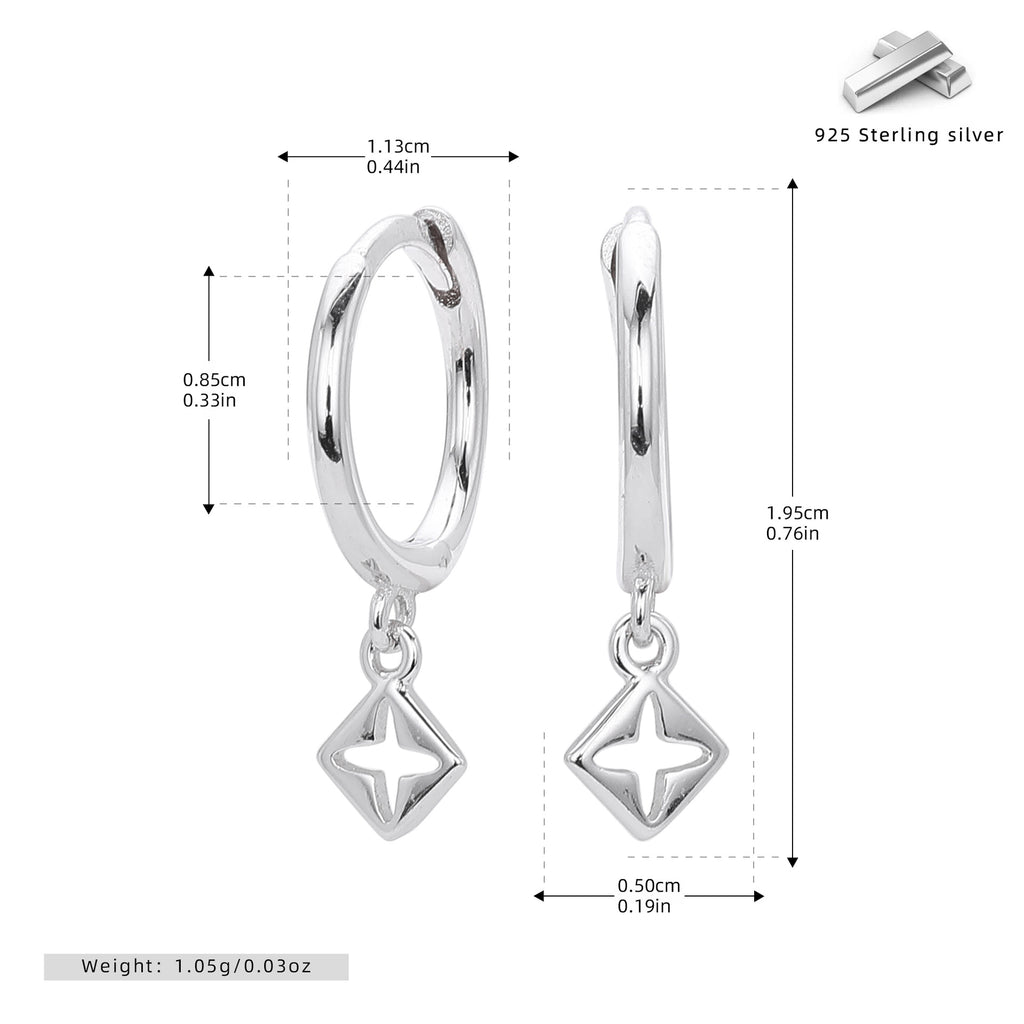 Damen Creolen mit filigranem Anhängerdesign Shop Nory