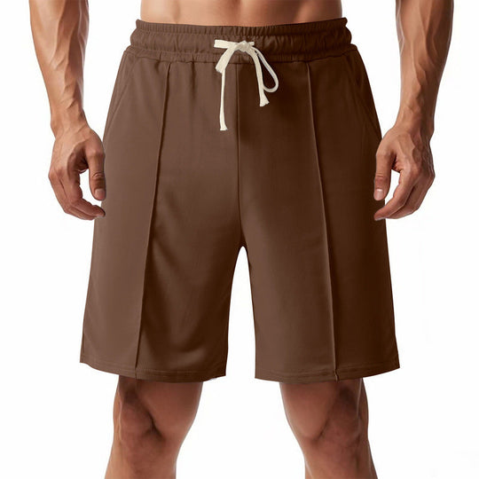 Herren nan knielange Relax-Bermuda mit flacher Bügelfalte, elastischem Tunnelzugbund und seitlichen Eingrifftaschen
