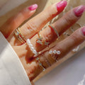 Damen Schmuckring-Set mit filigranen Designs und funkelnden Akzenten Shop Nory