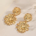 Damen Ohrringe mit floralem Design und luxuriösem Goldfinish Shop Nory