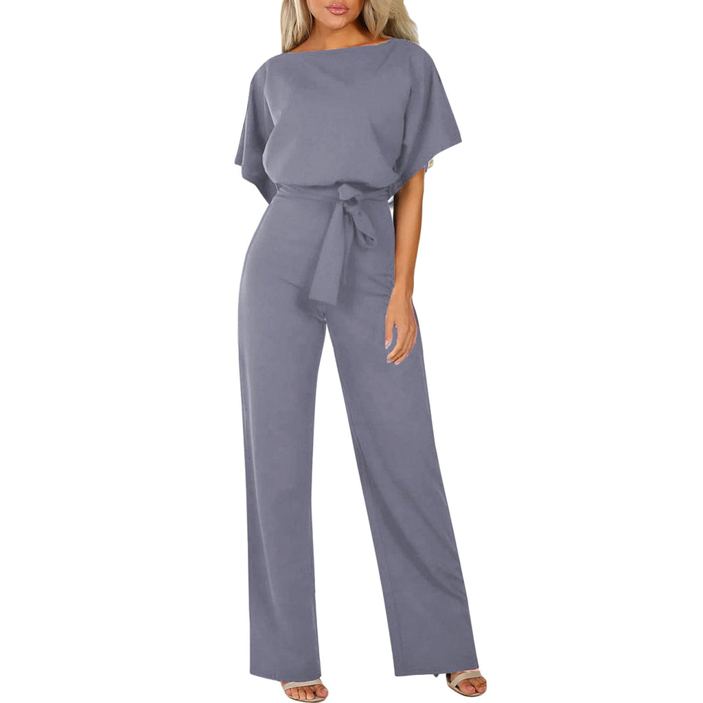 Damen elegantes Set bestehend aus fließender Bluse und weit geschnittenen Hosen