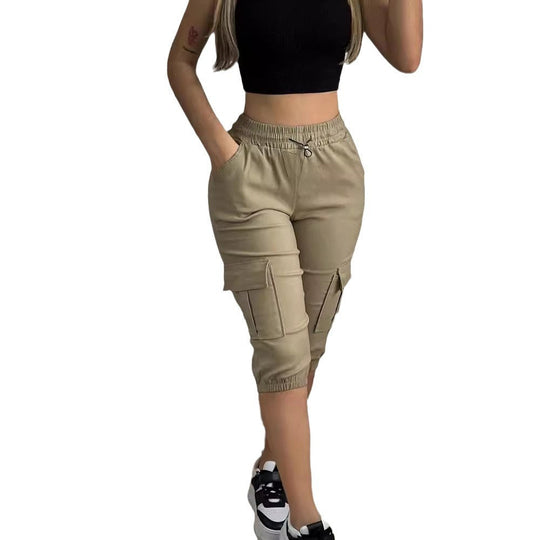 Damen Cargo-Jogginghose mit praktischen Taschen und elastischem Bündchen