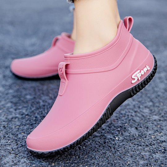 Damen Wasserdichte Ankle-Gummischuhe mit elastischem Schaft und griffiger Laufsohle Shop Nory
