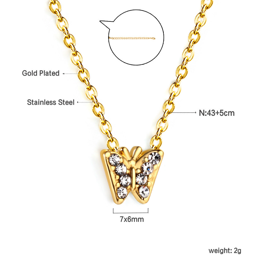 Damen Halskette mit liebevollem Herzmotiv aus goldplattiertem Edelstahl und funkelnden Zirkonia Shop Nory