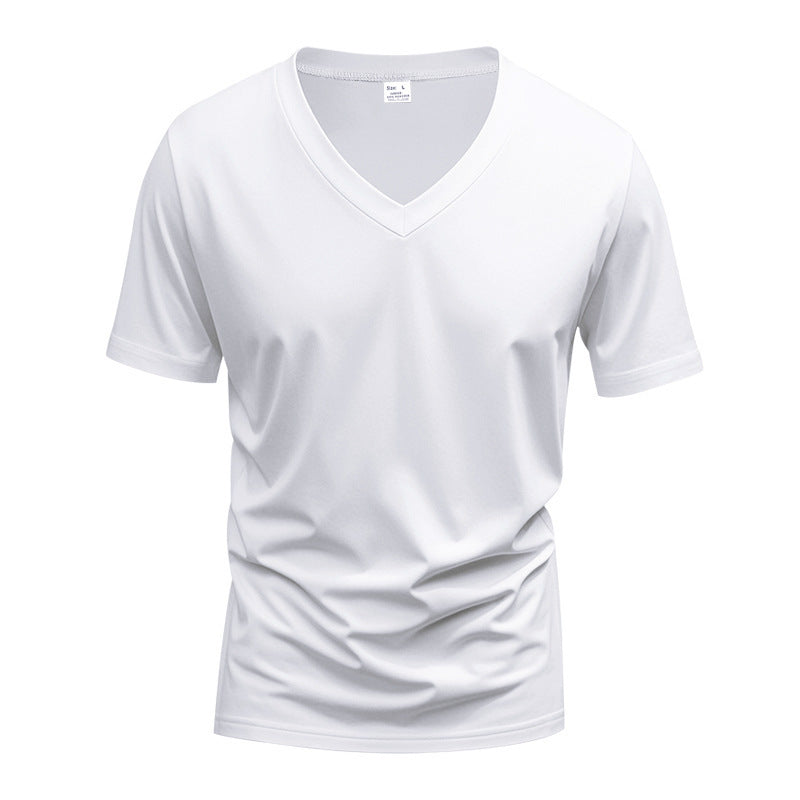 Herren Funktions-T-Shirt mit V-Ausschnitt aus atmungsaktivem Material
