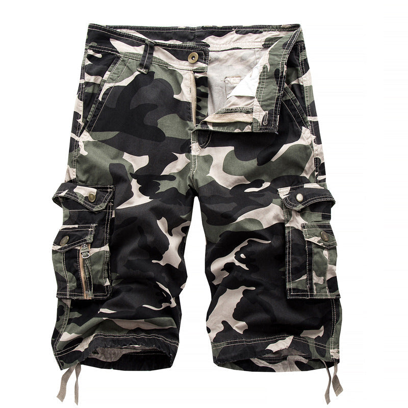 Herren Cargoshorts mit vielseitigen Taschen und Kordelzug Shopnory