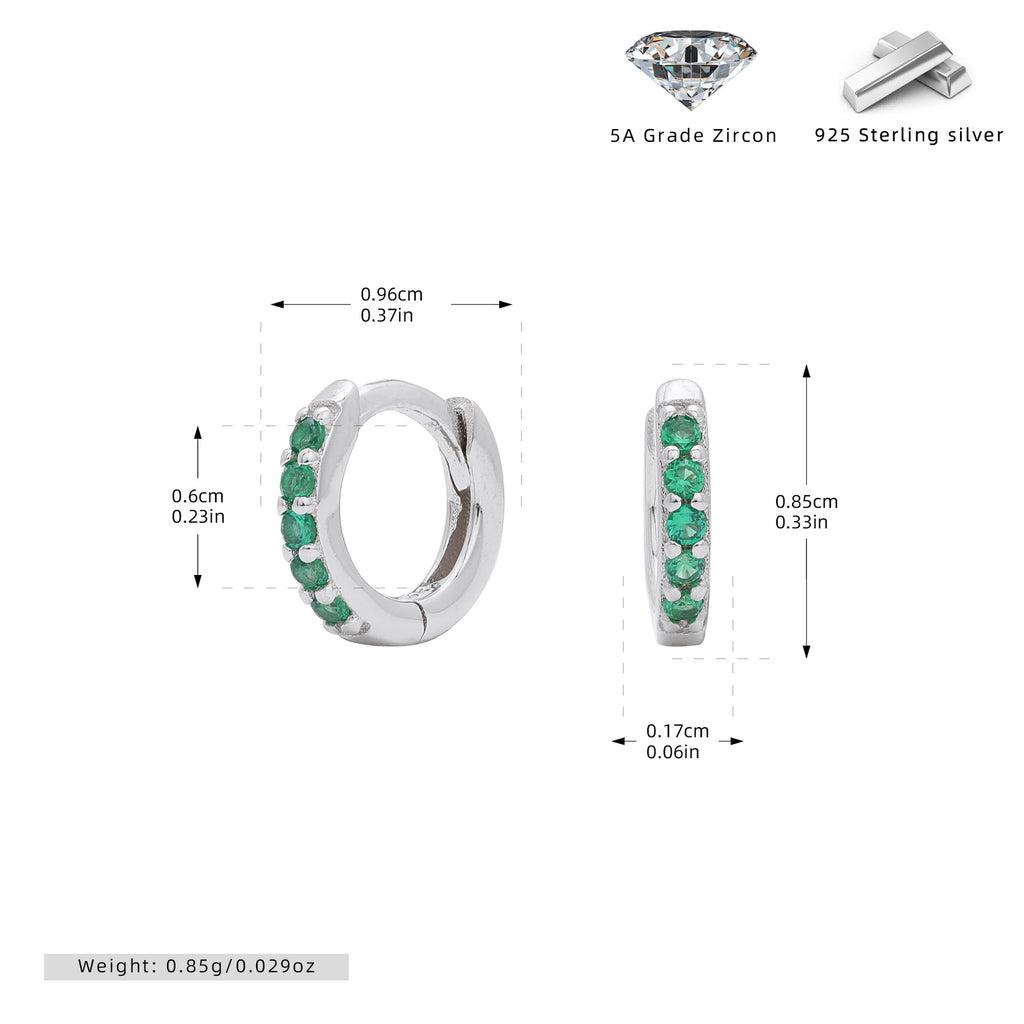 Damen Ohrcreolen mit funkelnden Zirkonsteinen aus hochwertigem 925 Sterling Silber Shop Nory